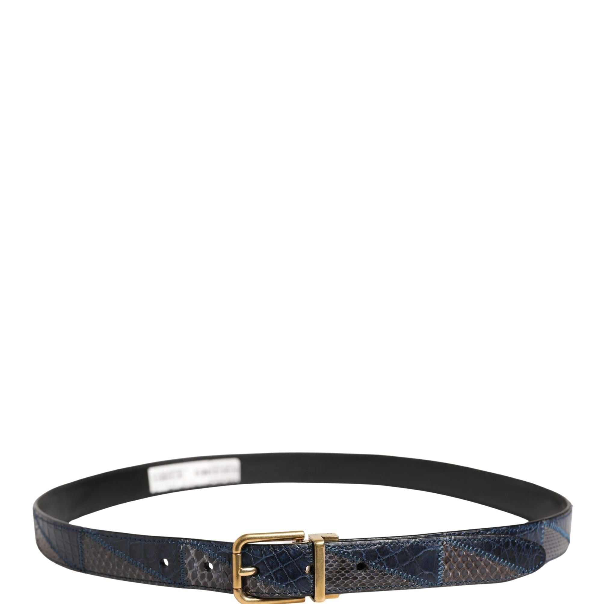 Dolce & Gabbana Men Multicolor Leather Metal Buckle Belt