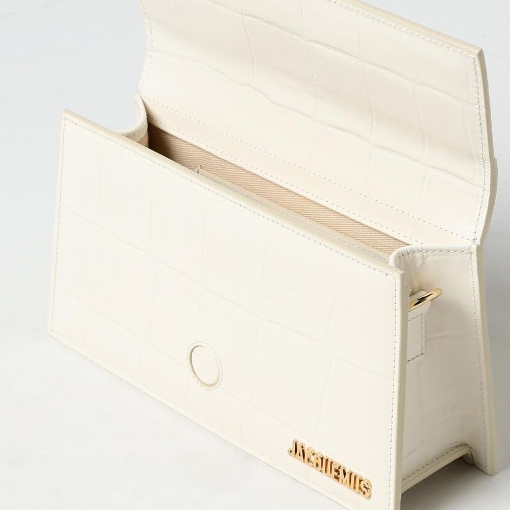 Jacquemus Ivory Cocco Le Grand Bambino Handbag