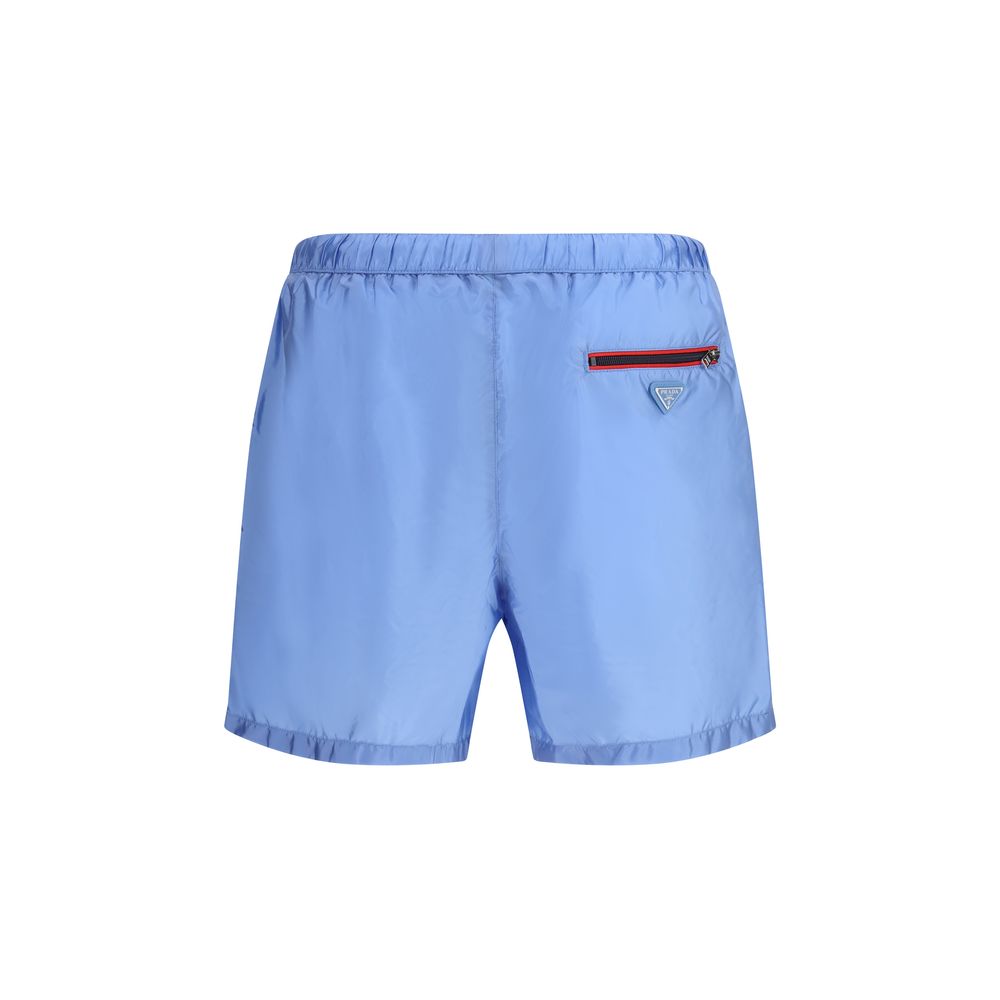 Prada Blue Recycled Polyamide Swim Shorts