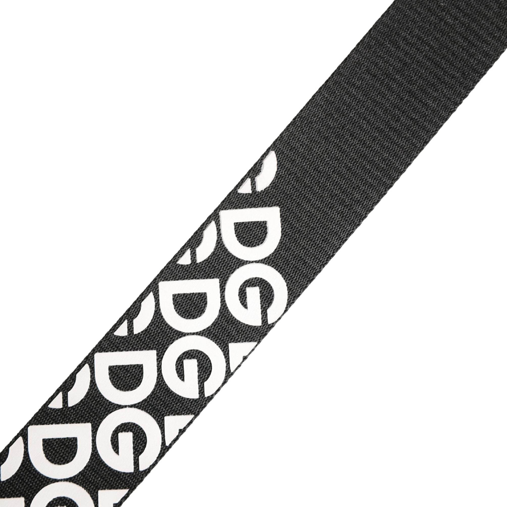 Dolce & Gabbana White Black Logo Leather Metal Buckle Belt