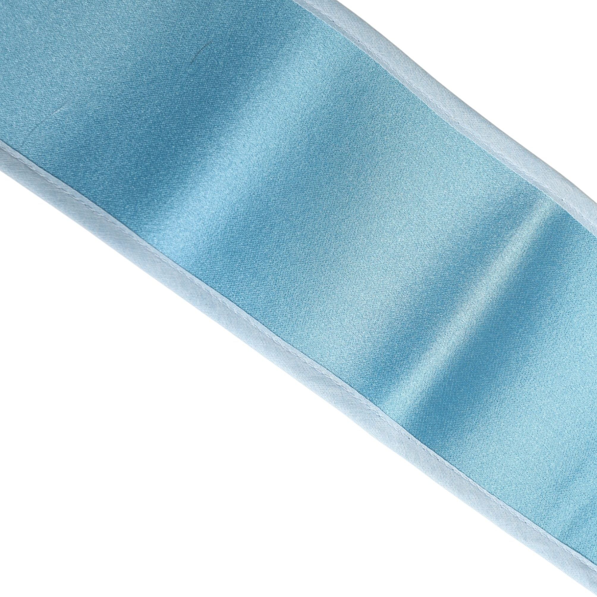 Dolce & Gabbana Light Blue Silk Satin Waist Women Cintura Belt