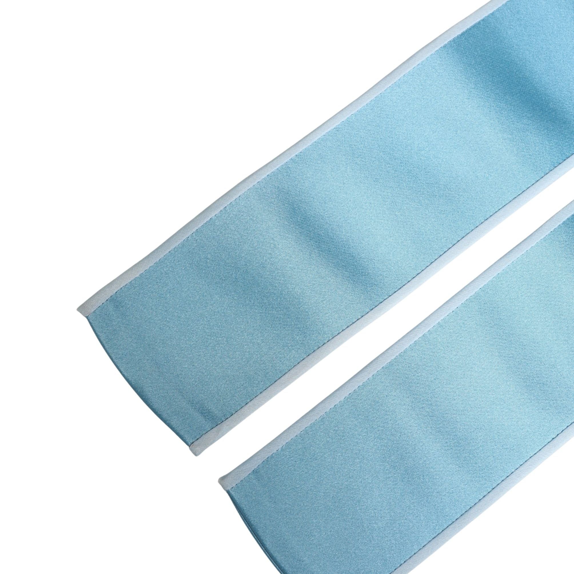 Dolce & Gabbana Light Blue Silk Satin Waist Women Cintura Belt
