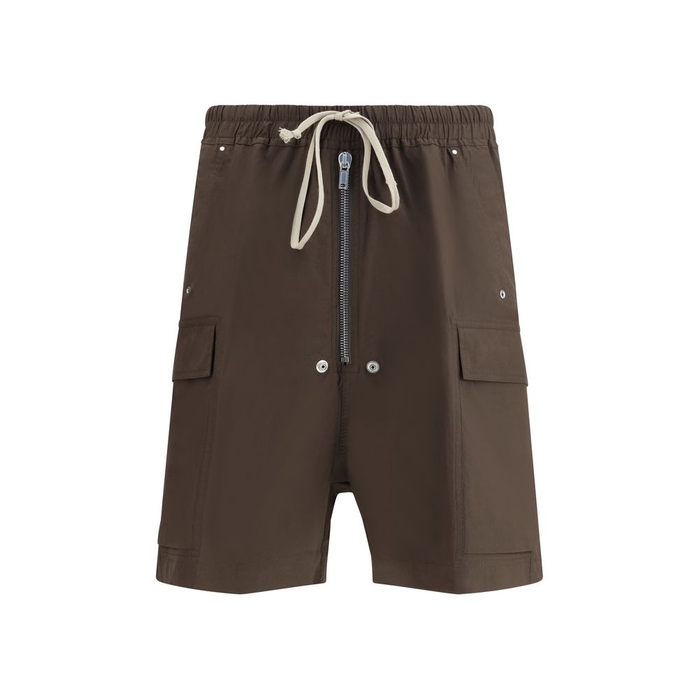 Rick Owens Brown Cotton Bermuda Shorts