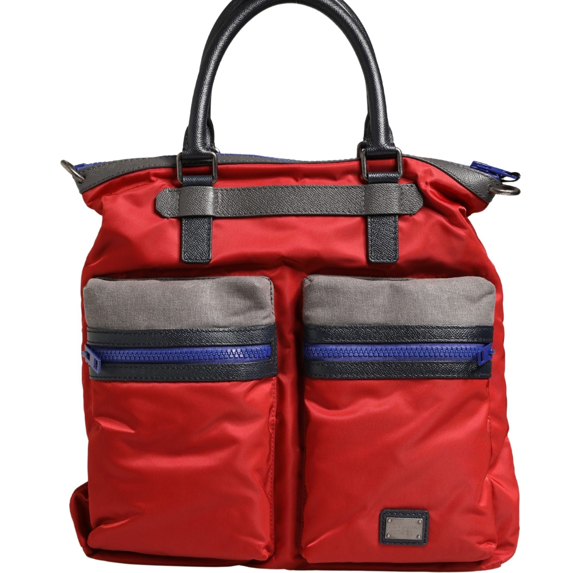 Dolce & Gabbana Red Nylon Multiple Compartments Tote Shoulder Borse Bag
