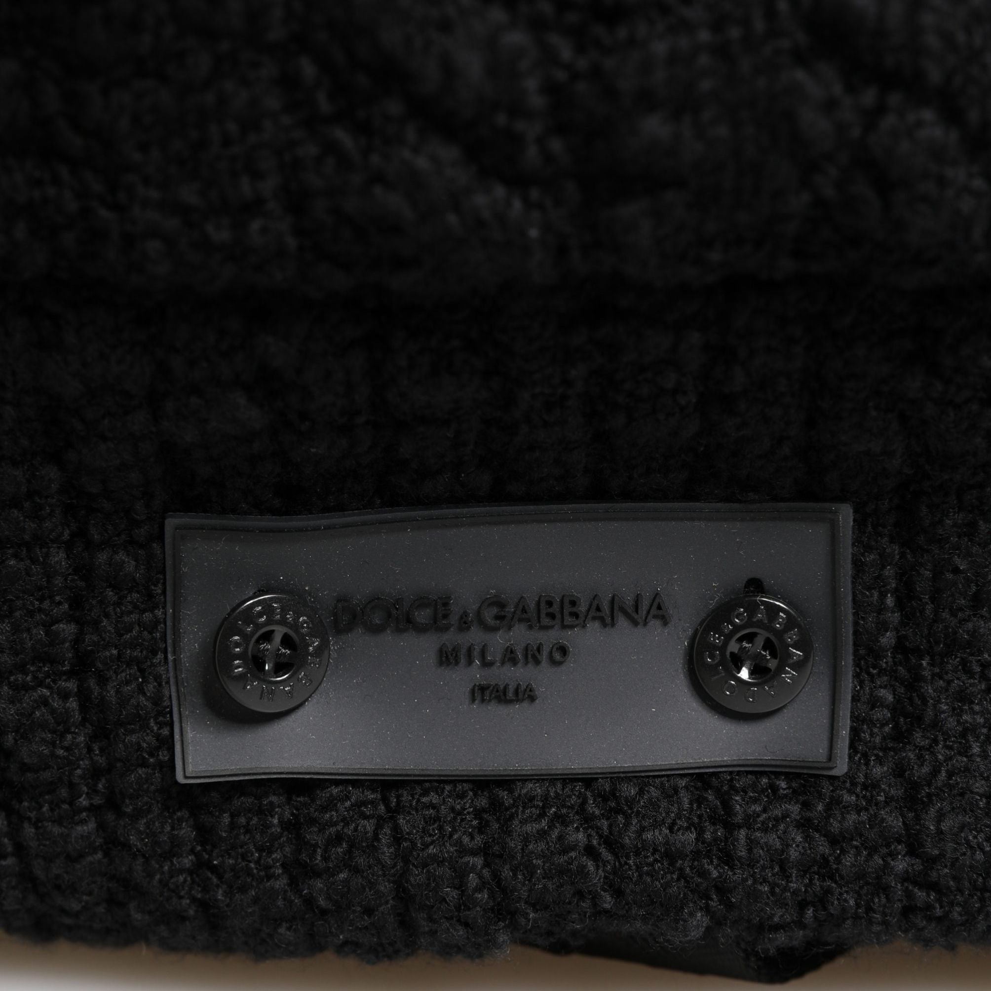 Dolce & Gabbana Black Tricot Wool Blend Duffel Backpack Travel Borse Bag