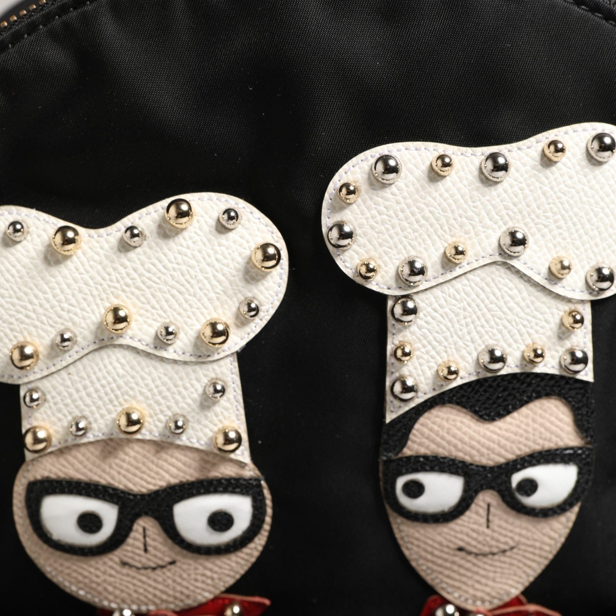 Dolce & Gabbana VULCANO Black Nylon #DGFAMILY Embellished Backpack Bag