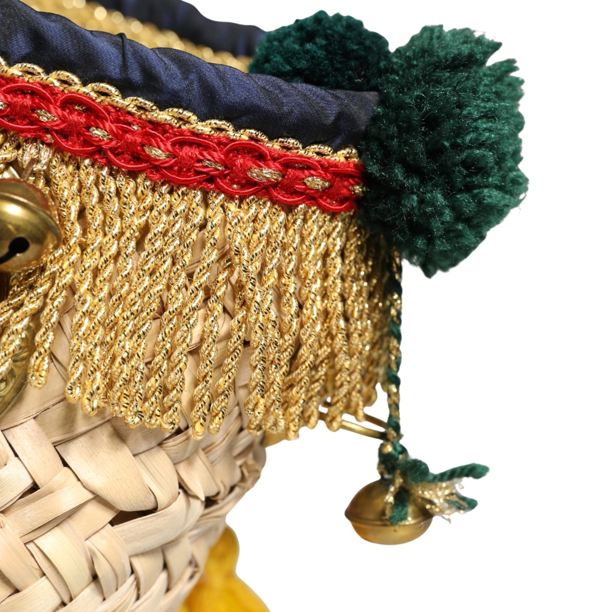 Dolce & Gabbana Multicolor Woven Straw Basket Embellished Sicily Bag