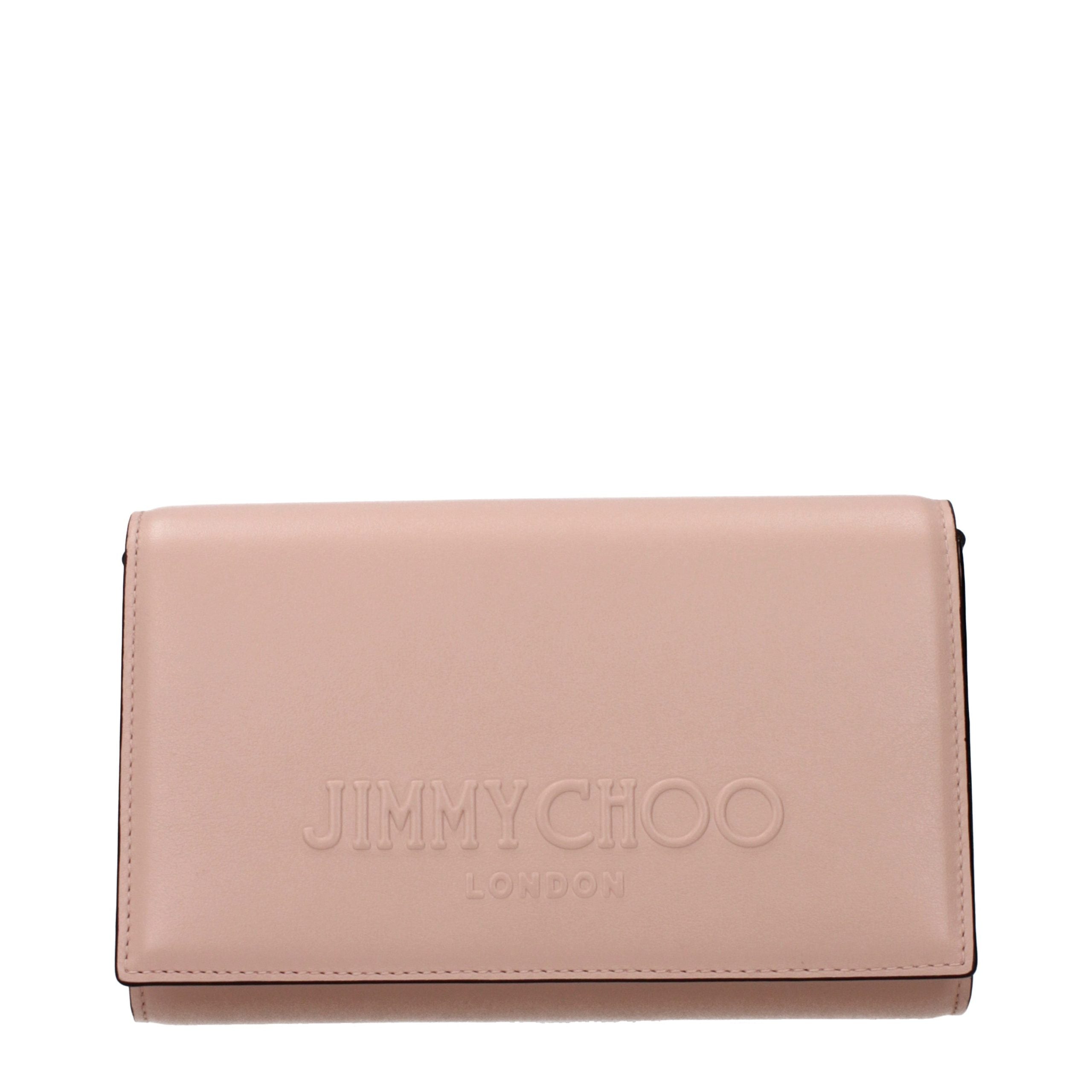 Jimmy Choo Pink Leather Clutch Bag