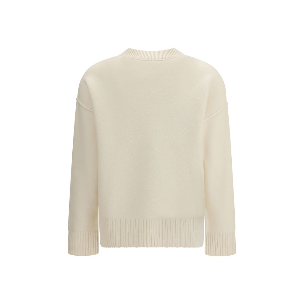 Ami Paris Beige Fleece Wool Sweatshirt