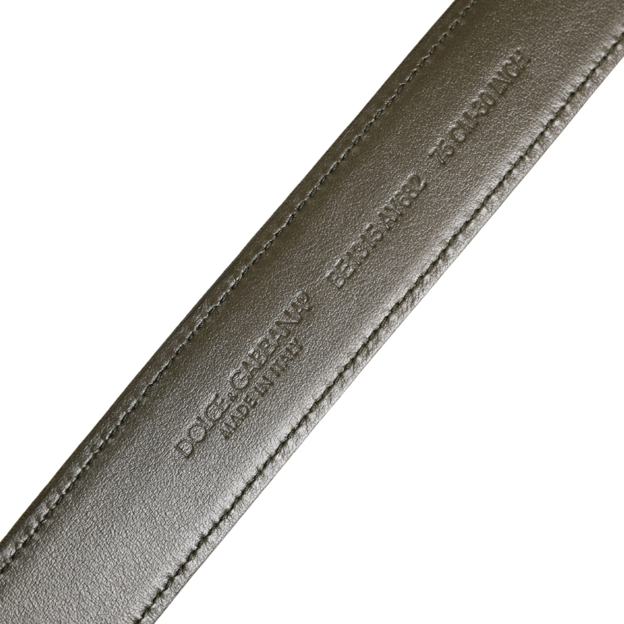 Dolce & Gabbana Green Camouflage Devotion Metal Buckle Belt