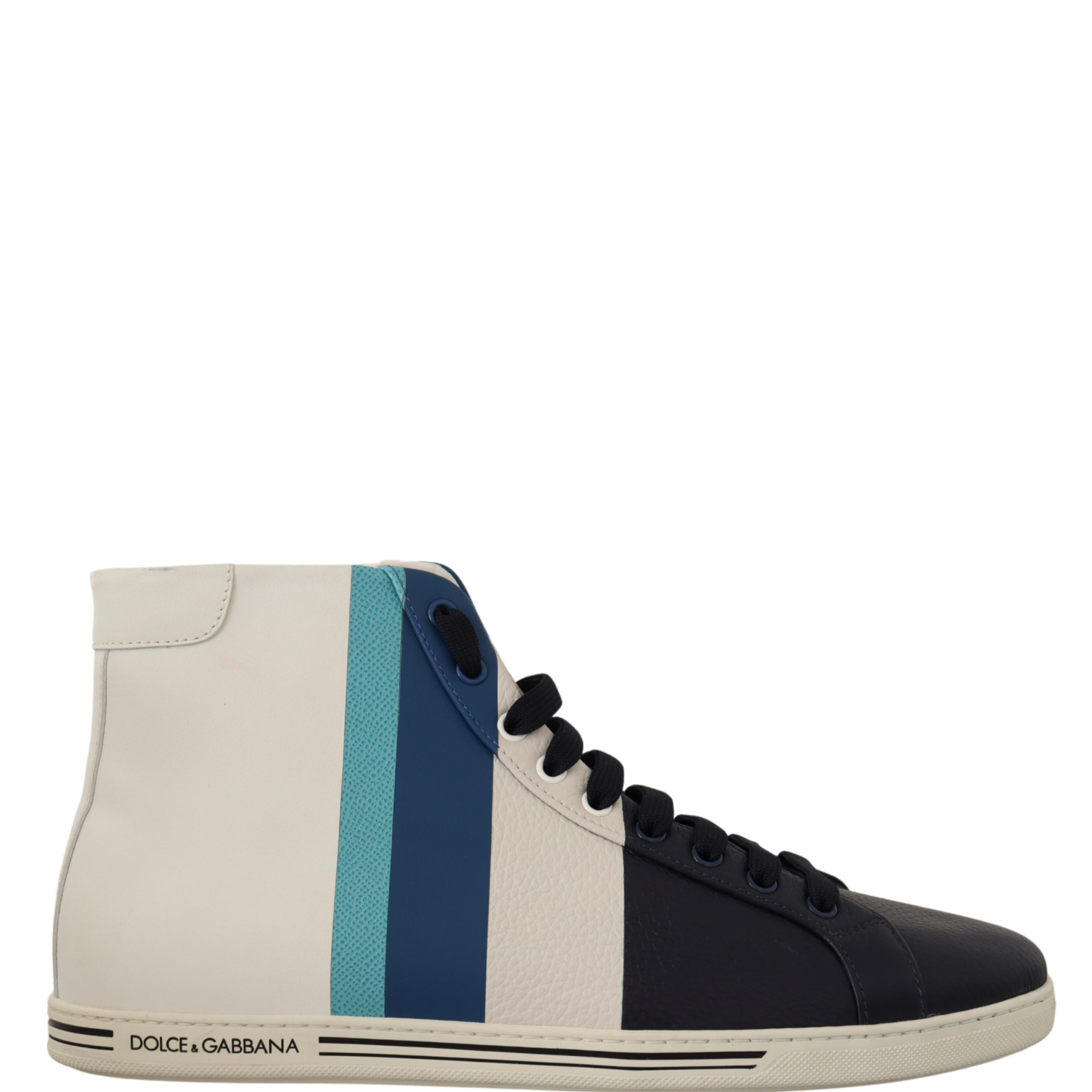 Dolce & Gabbana Multicolor Leather Mid Top Sneakers Shoes