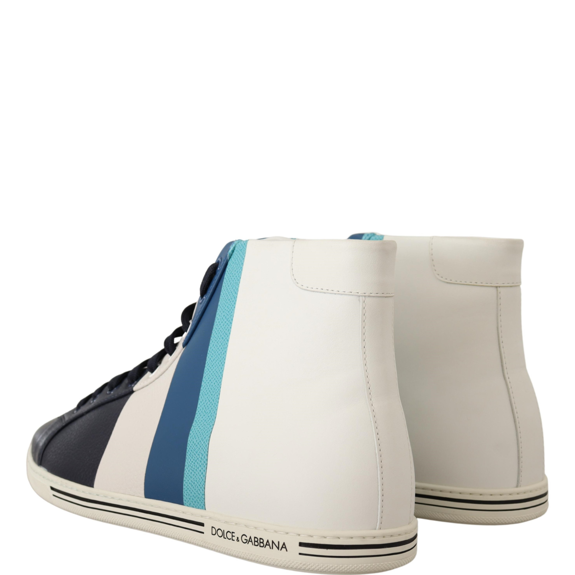Dolce & Gabbana Multicolor Leather Mid Top Sneakers Shoes