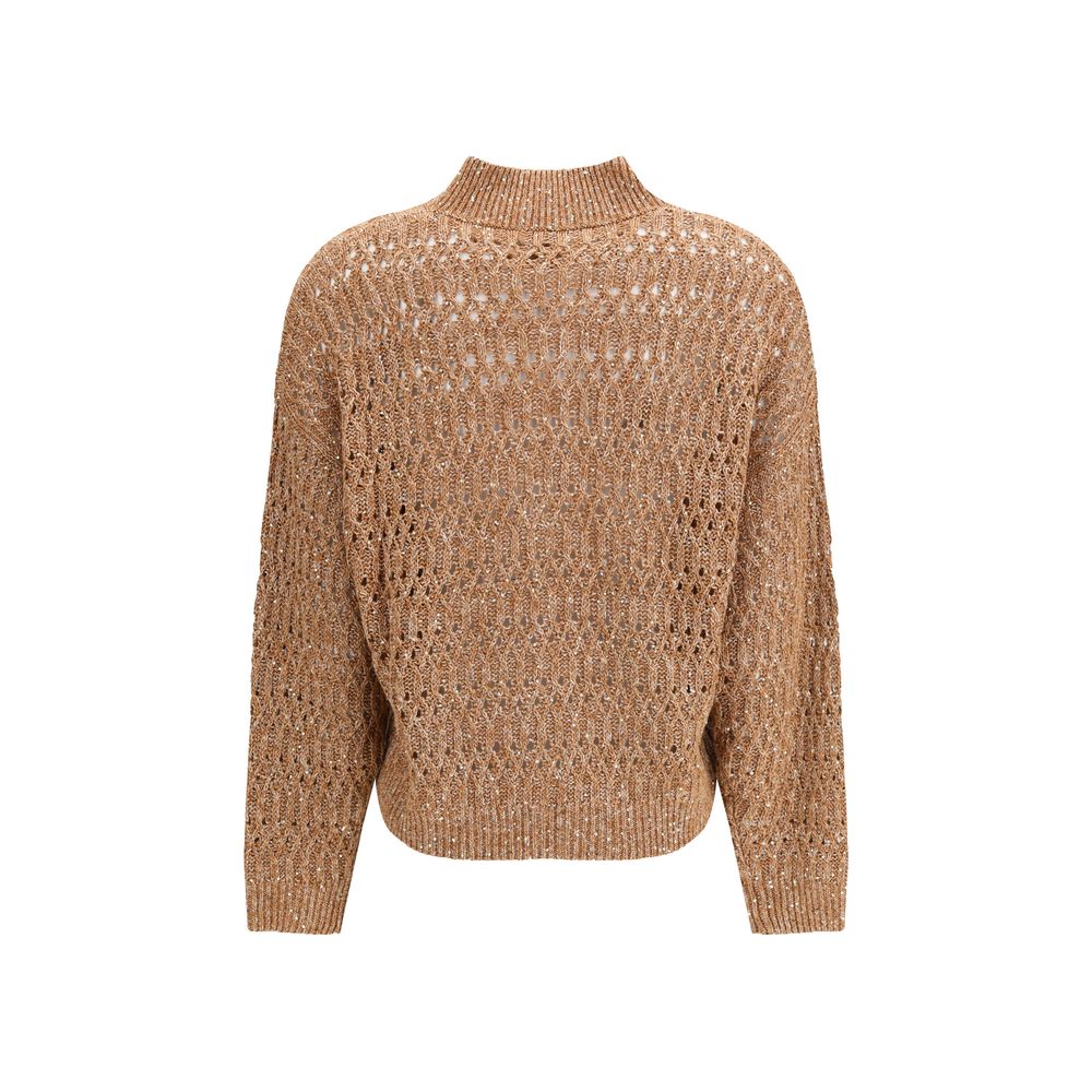 Brunello Cucinelli Brown Linen Cardigan