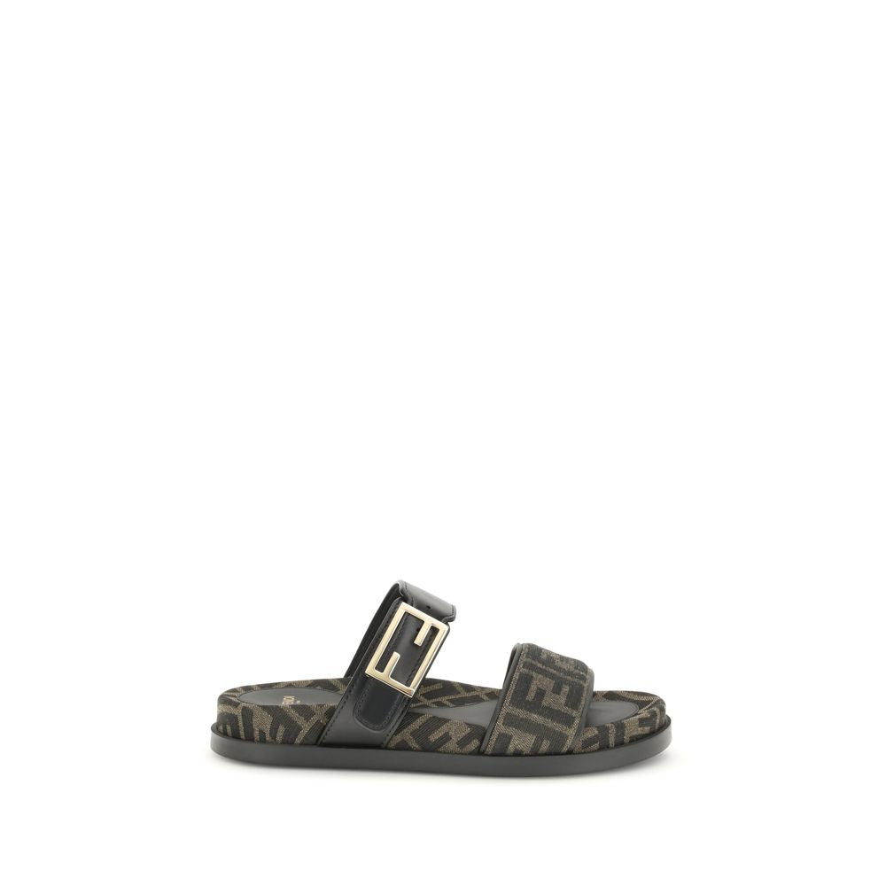 Fendi Brown Polyamide Sandals
