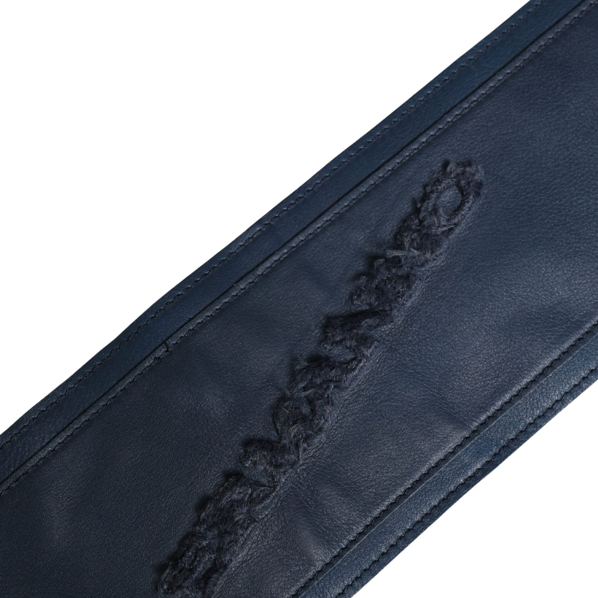 Ermanno Scervino Blue Leather Wide Waist Women Cintura Belt