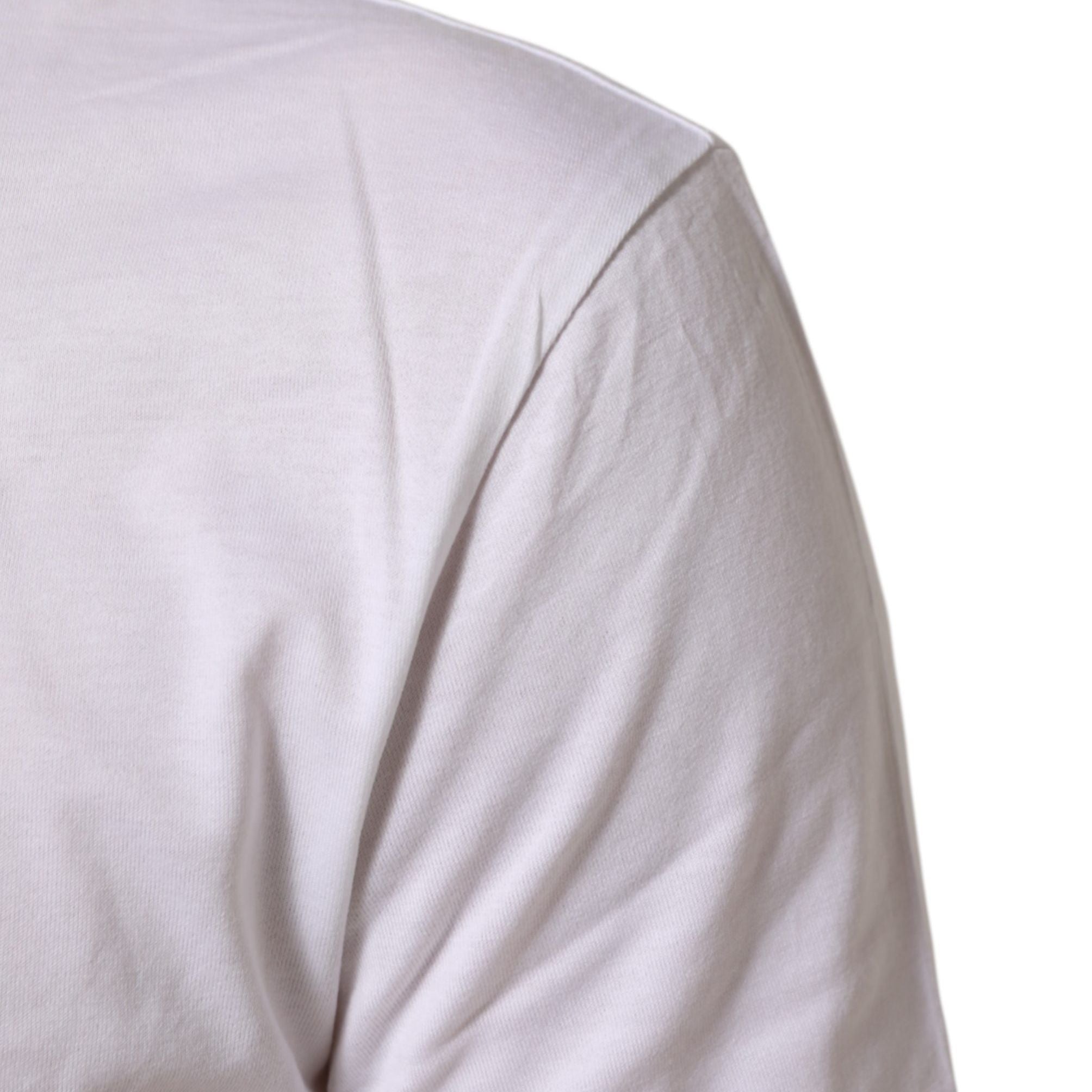 Dolce & Gabbana White Cotton Crew Neck Short Sleeves T-shirt