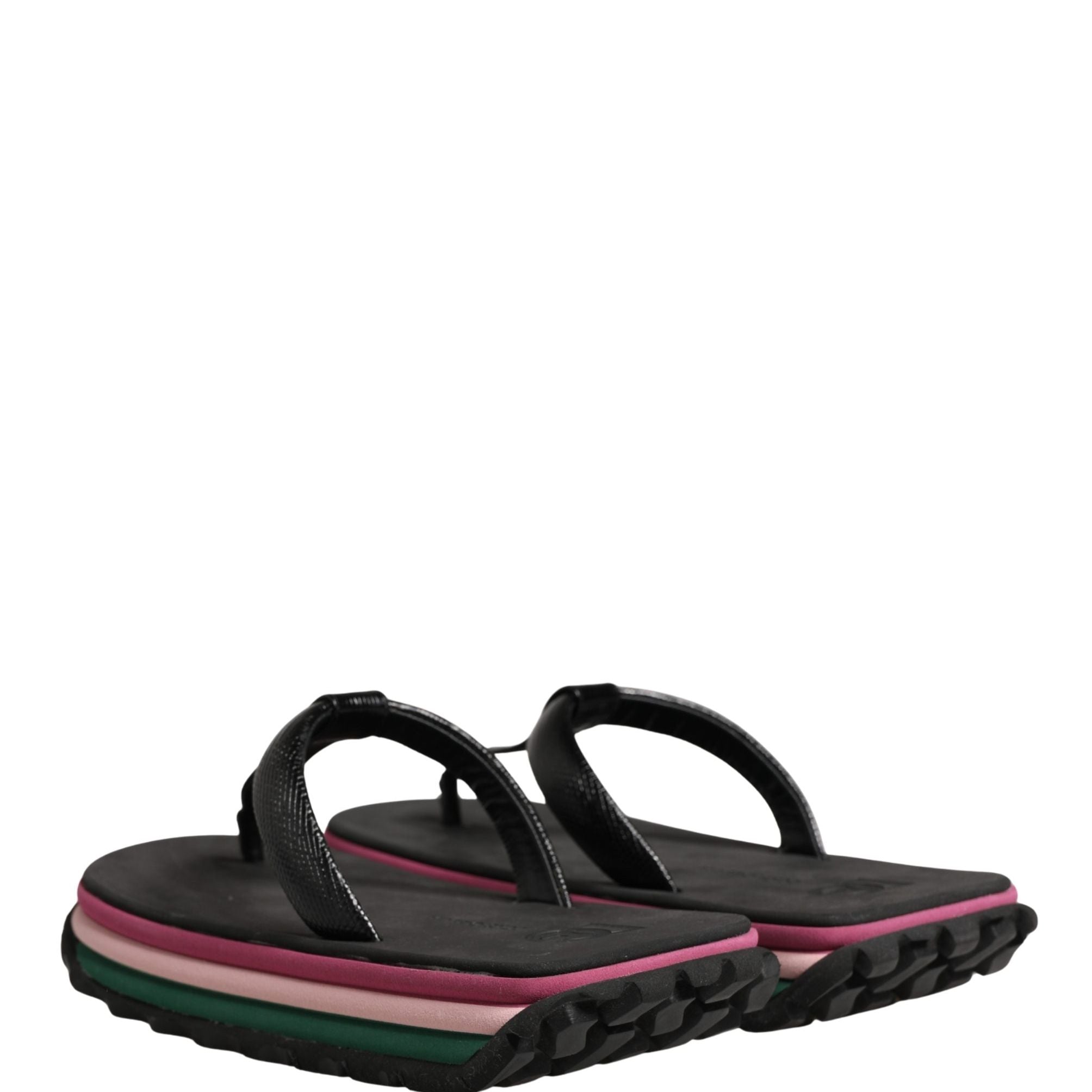 Dolce & Gabbana Multicolor Rubber Chunky Flip Flop Shoes