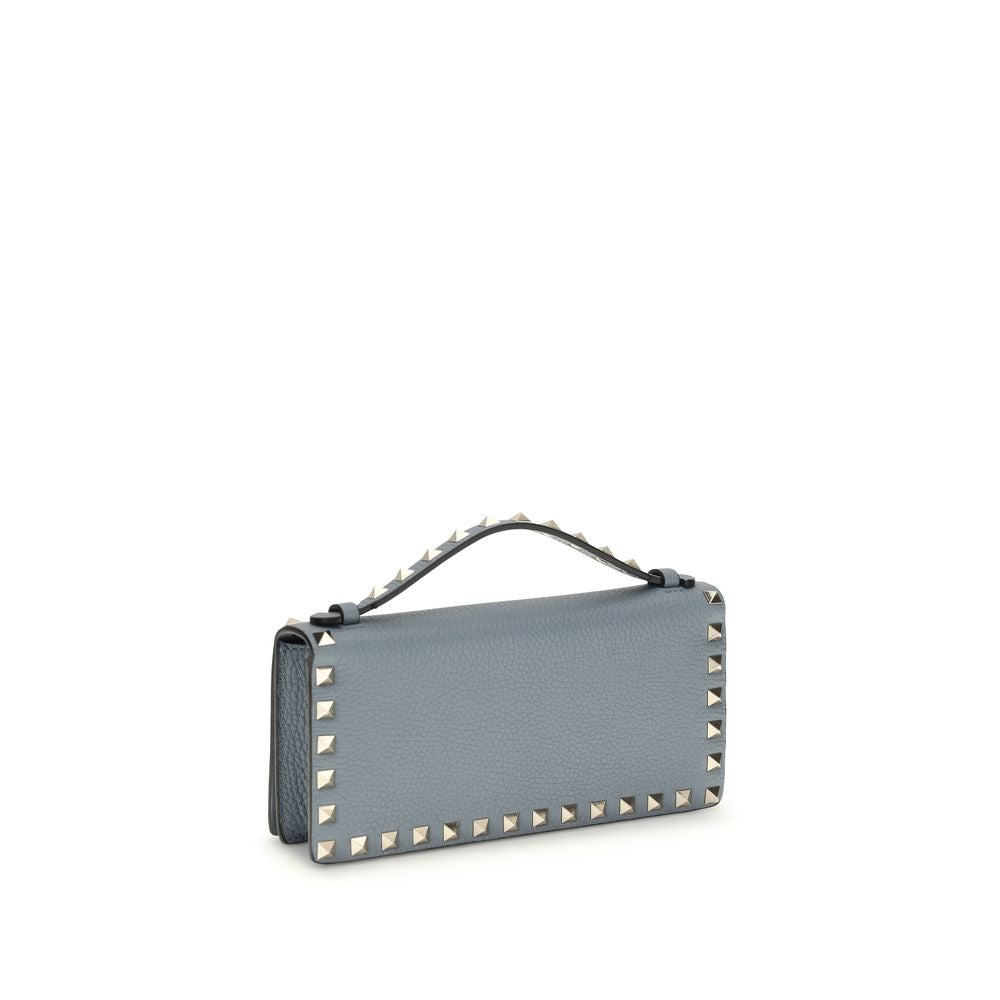 Valentino Garavani Blue Calf Leather Bos Taurus Wallet