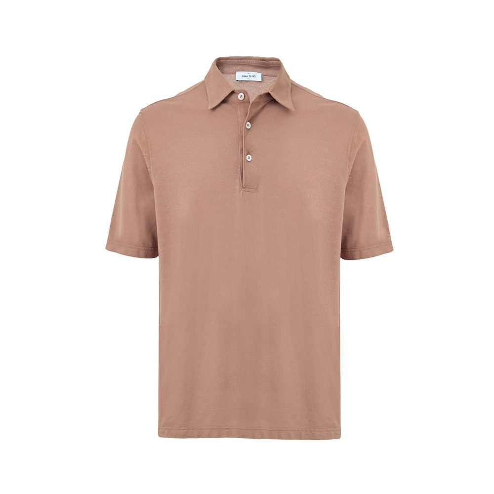 Gran Sasso Brown Cotton Polo Shirt