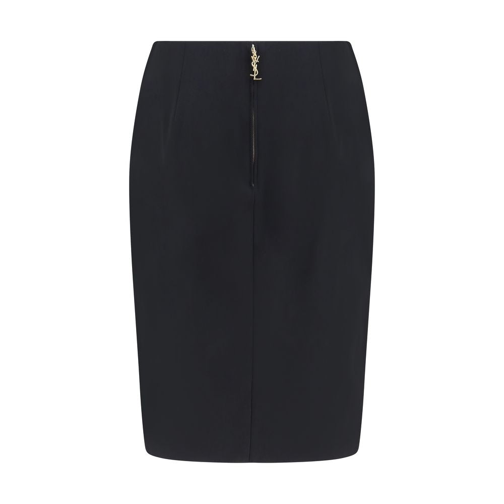 Saint Laurent Black Viscose Skirt