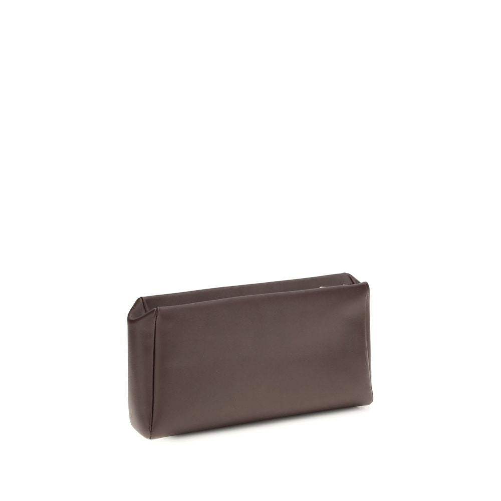 The Row Brown Lamb Ovis Aries Aries Clutch Bag