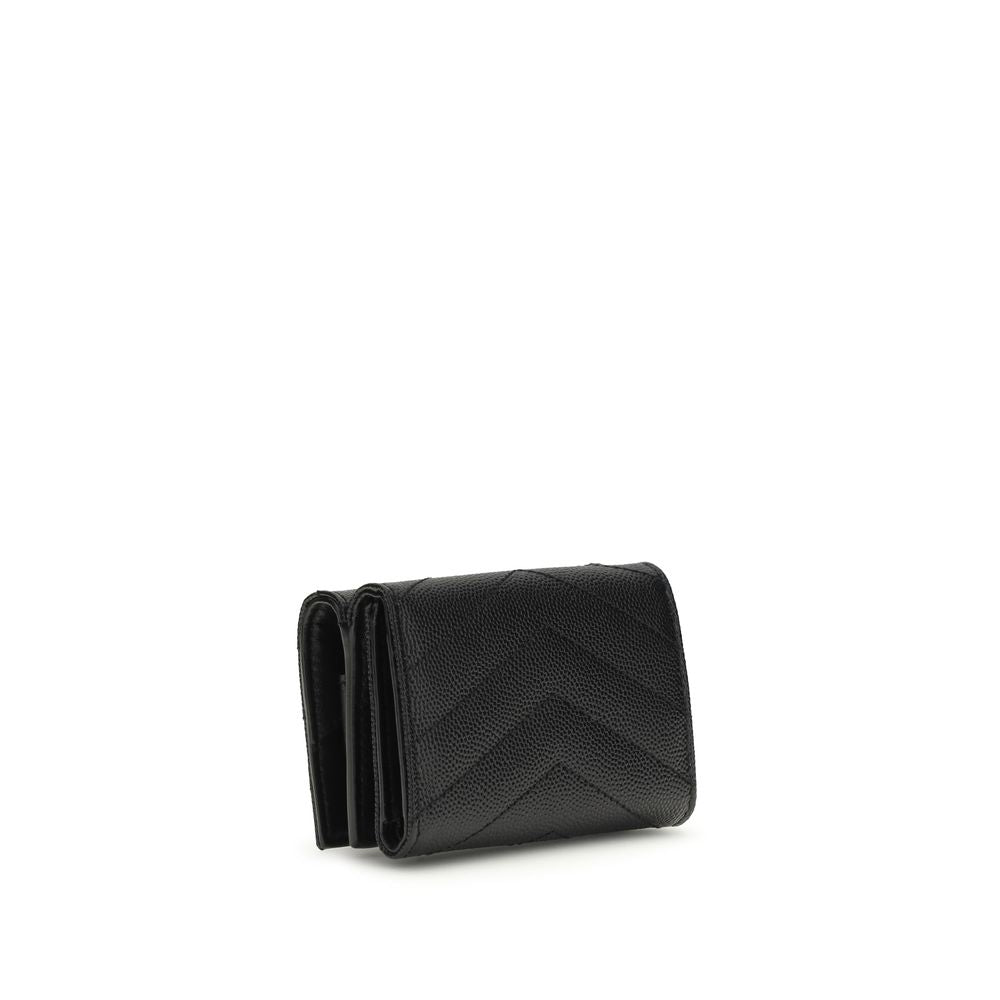 Saint Laurent Black Calf Leather Bos Taurus Wallet