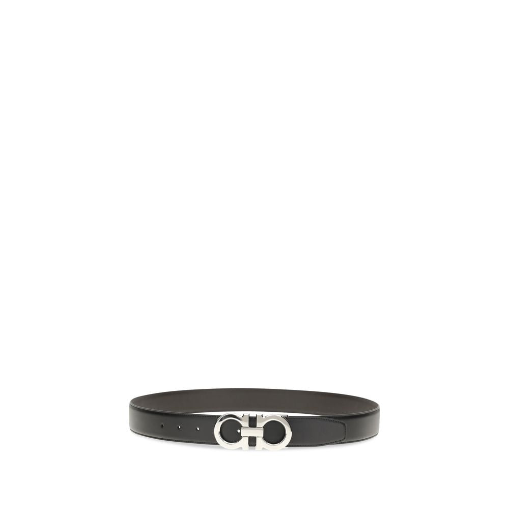Ferragamo Black Leather Regular Belt