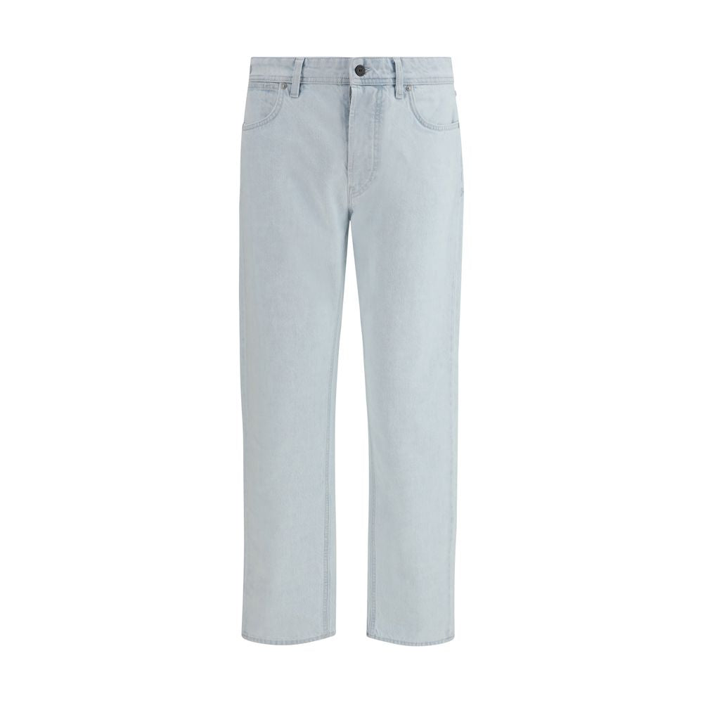 Stone Island Blue Cotton Straight-Leg Jeans