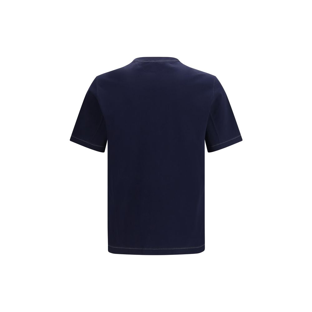 Brunello Cucinelli Blue Cotton T-Shirt