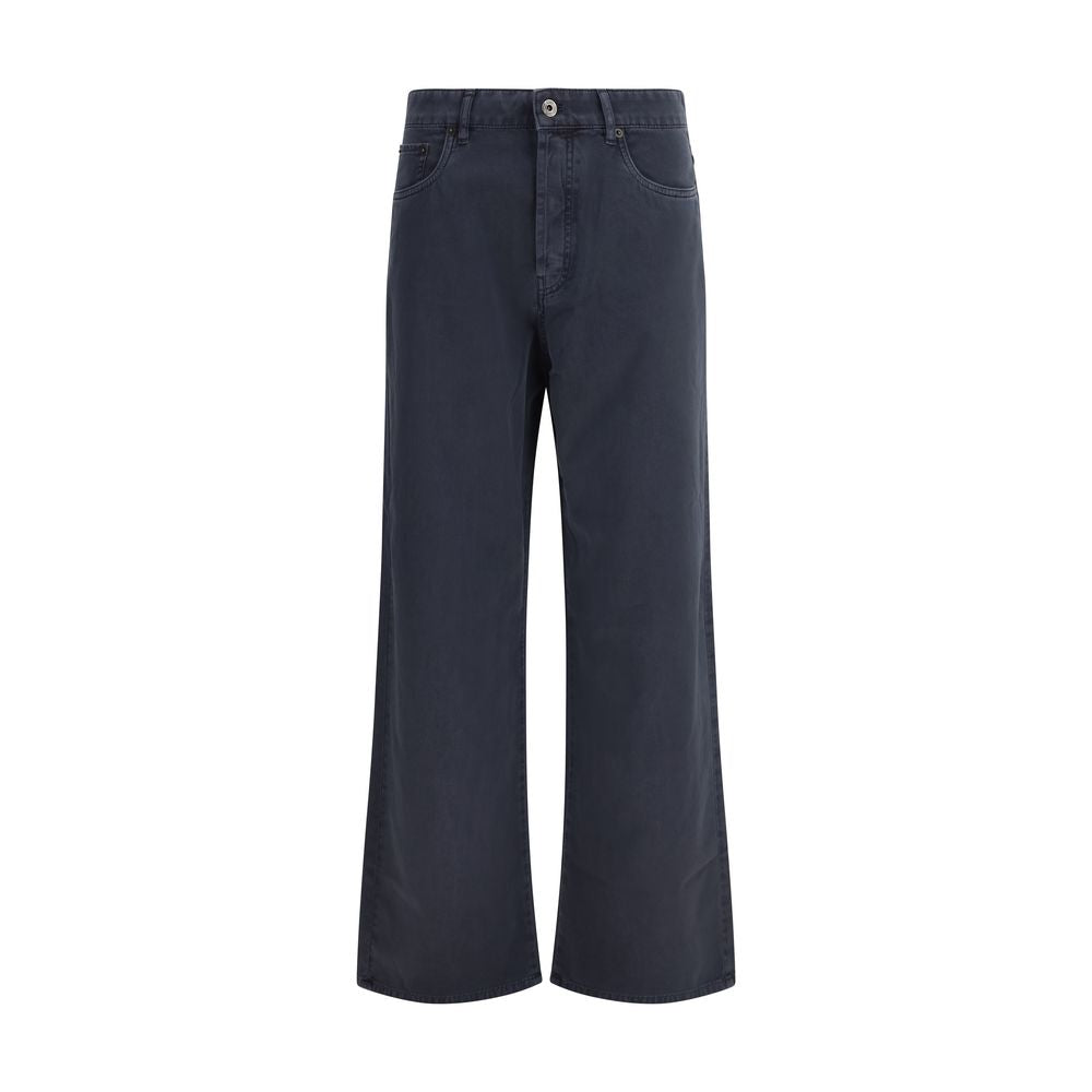 Miu Miu Blue Cotton Flared Jeans