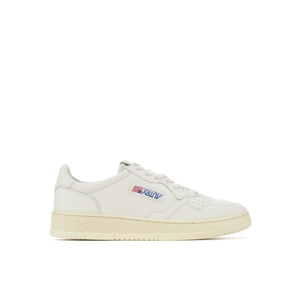 Autry White Leather Low Top Sneakers