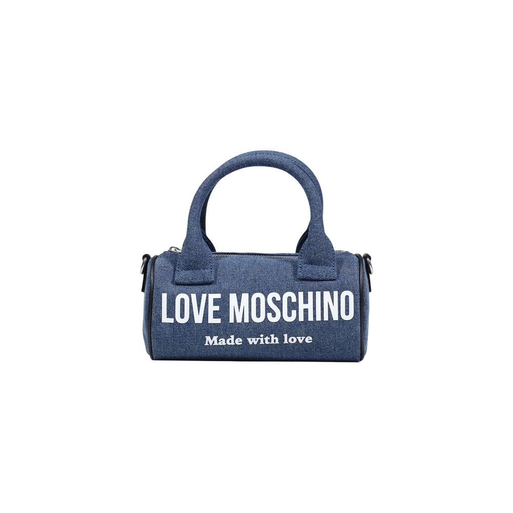 Love Moschino Blue Cotton Handbag