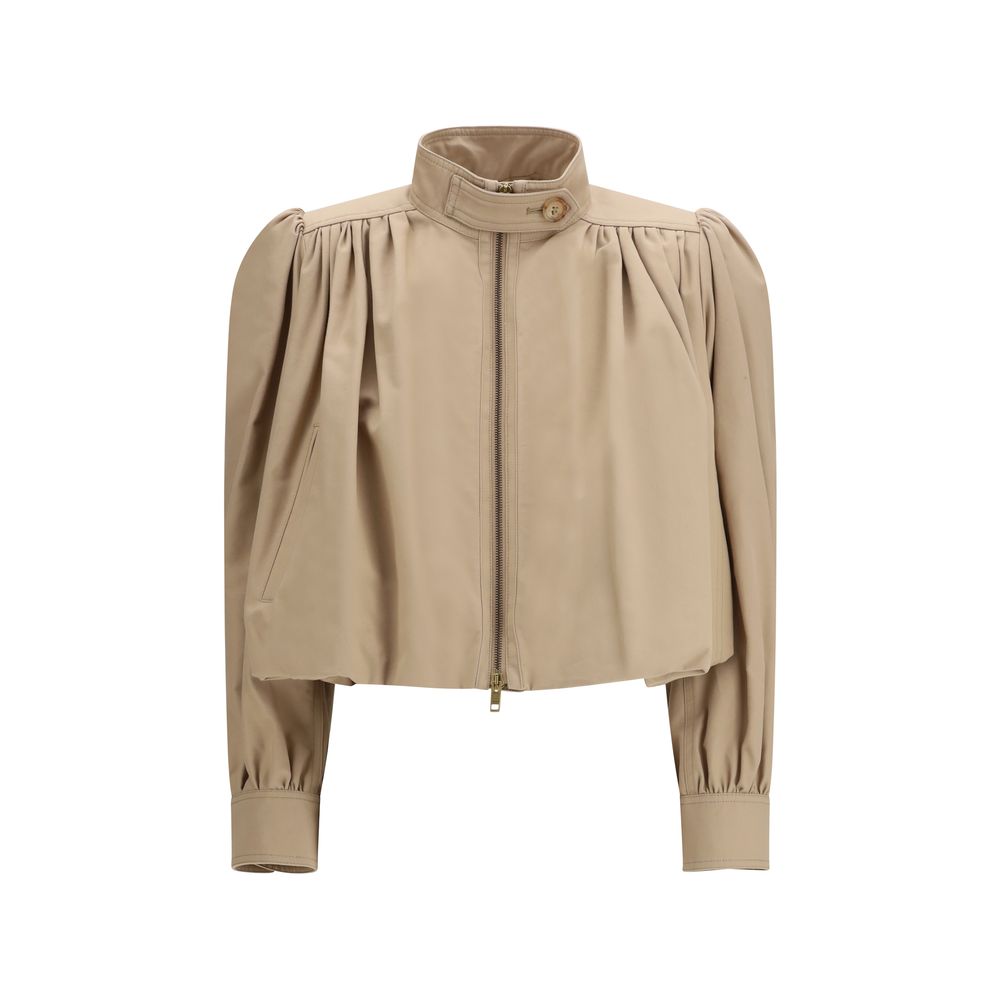 Chloé Beige Cotton Jackets And Coat