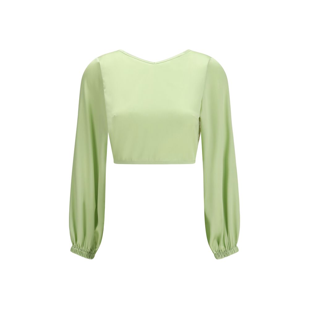 Kristina Ti Bicolor Silk Blouse