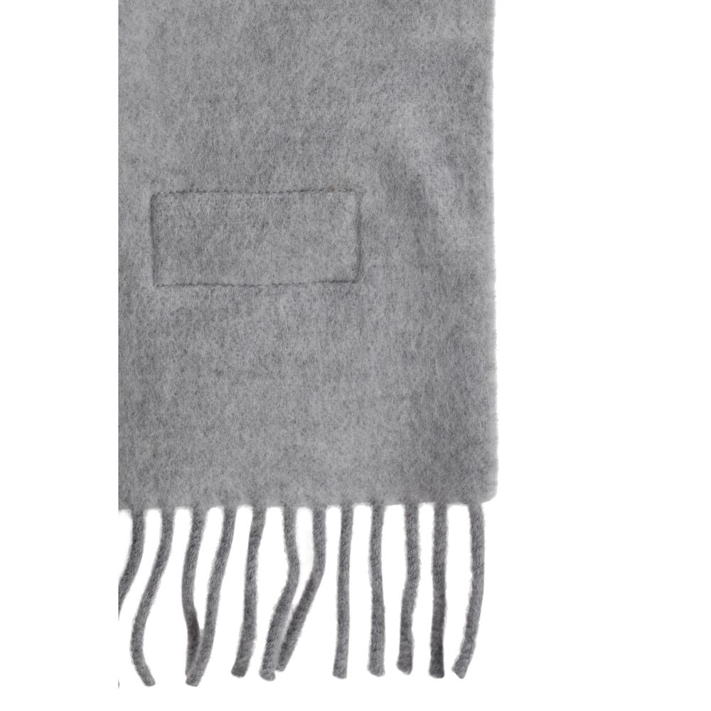 Brunello Cucinelli Gray Wool Scarf