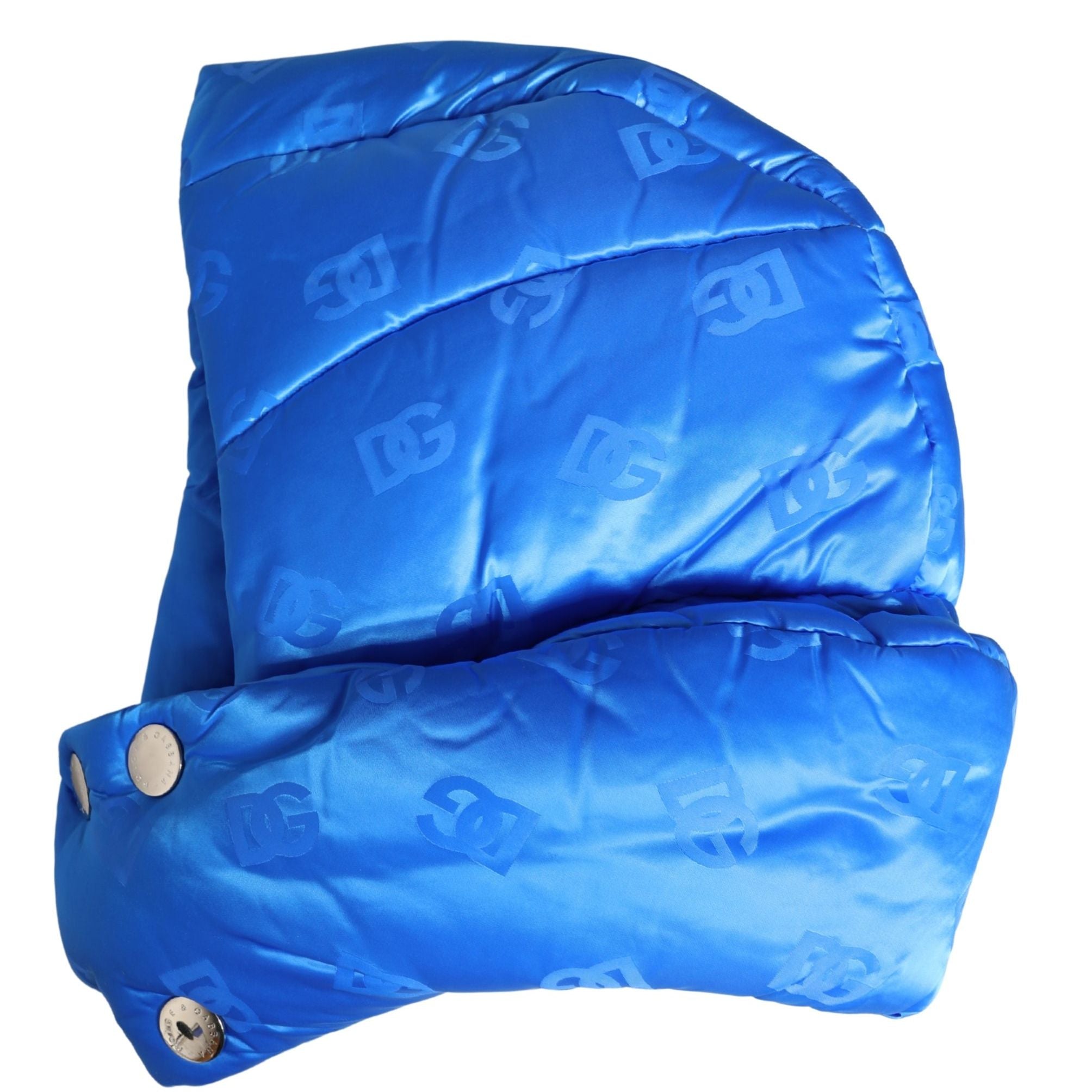 Dolce & Gabbana Men Blue Logo Print Whole Head Wrap Capello Hat