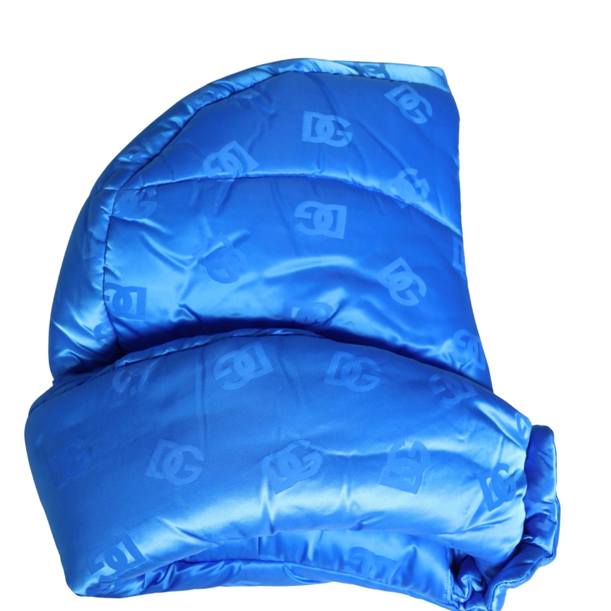 Dolce & Gabbana Men Blue Logo Print Whole Head Wrap Capello Hat