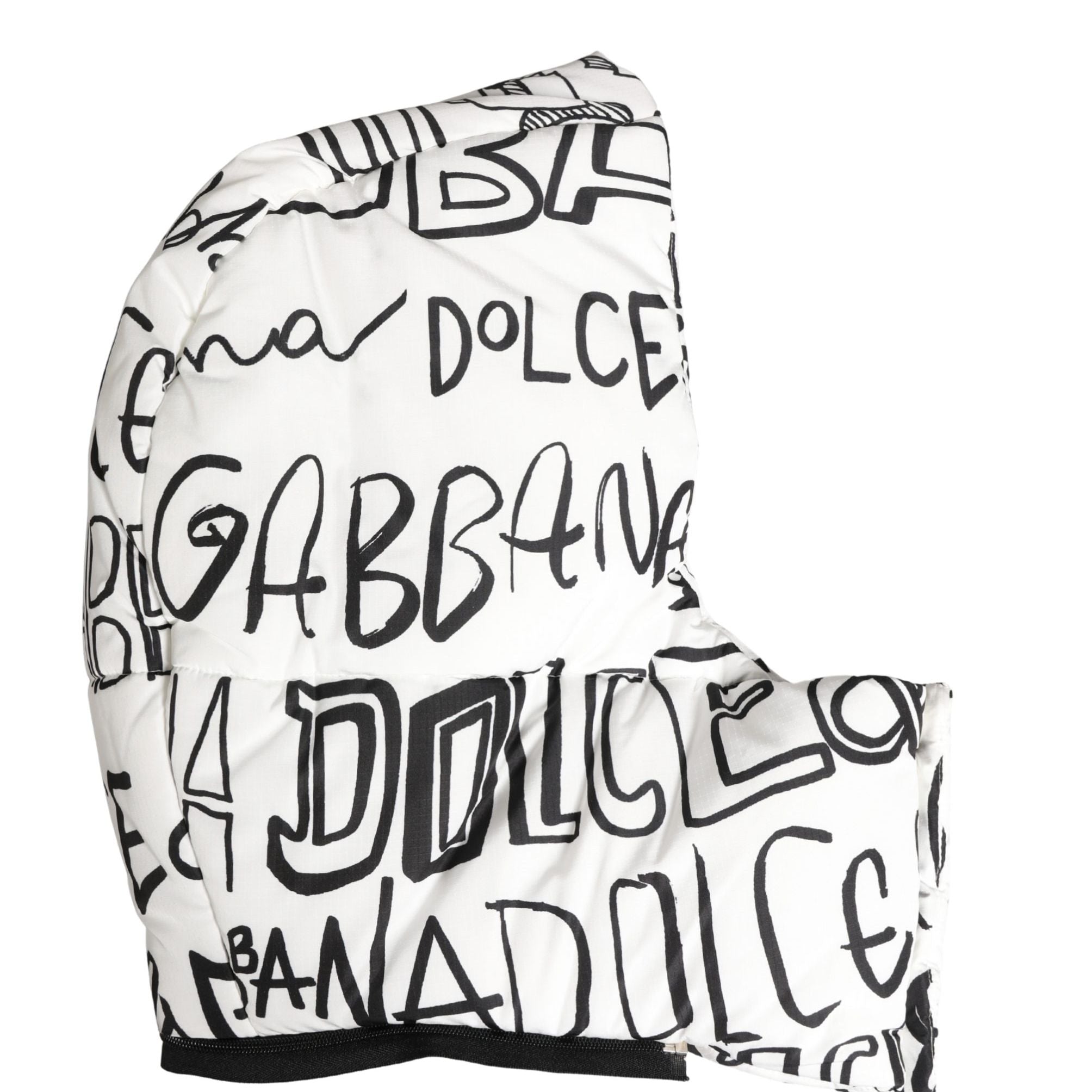 Dolce & Gabbana White Logo Print Whole Head Wrap Capello Hat