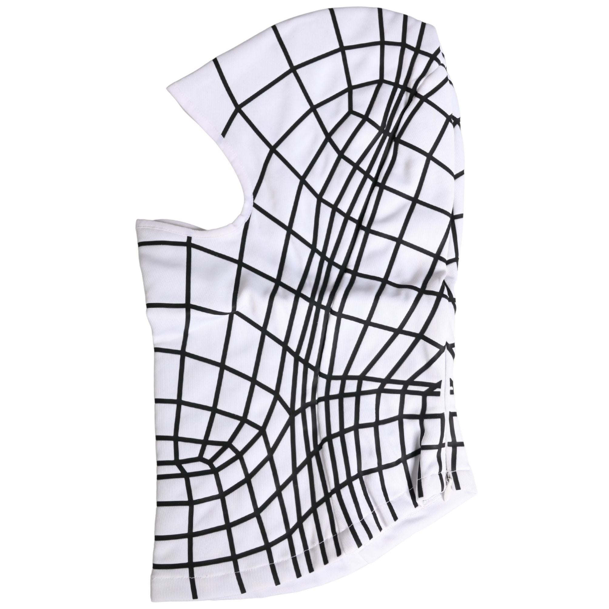 Dolce & Gabbana Men White Stripes Nylon Ski Mask Balaclava Hat