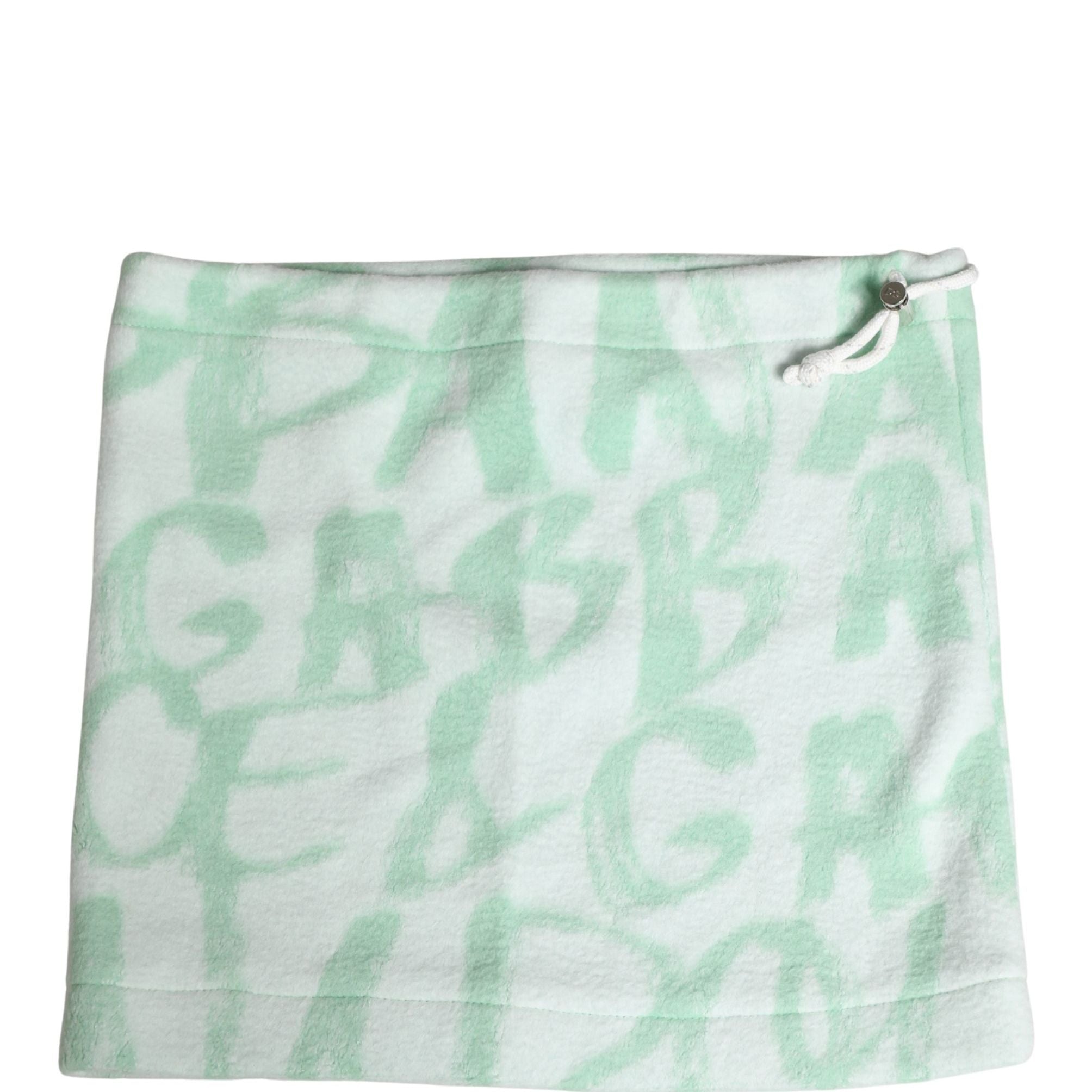 Dolce & Gabbana Men White Logo Print Nylon Neck Warmer Hat