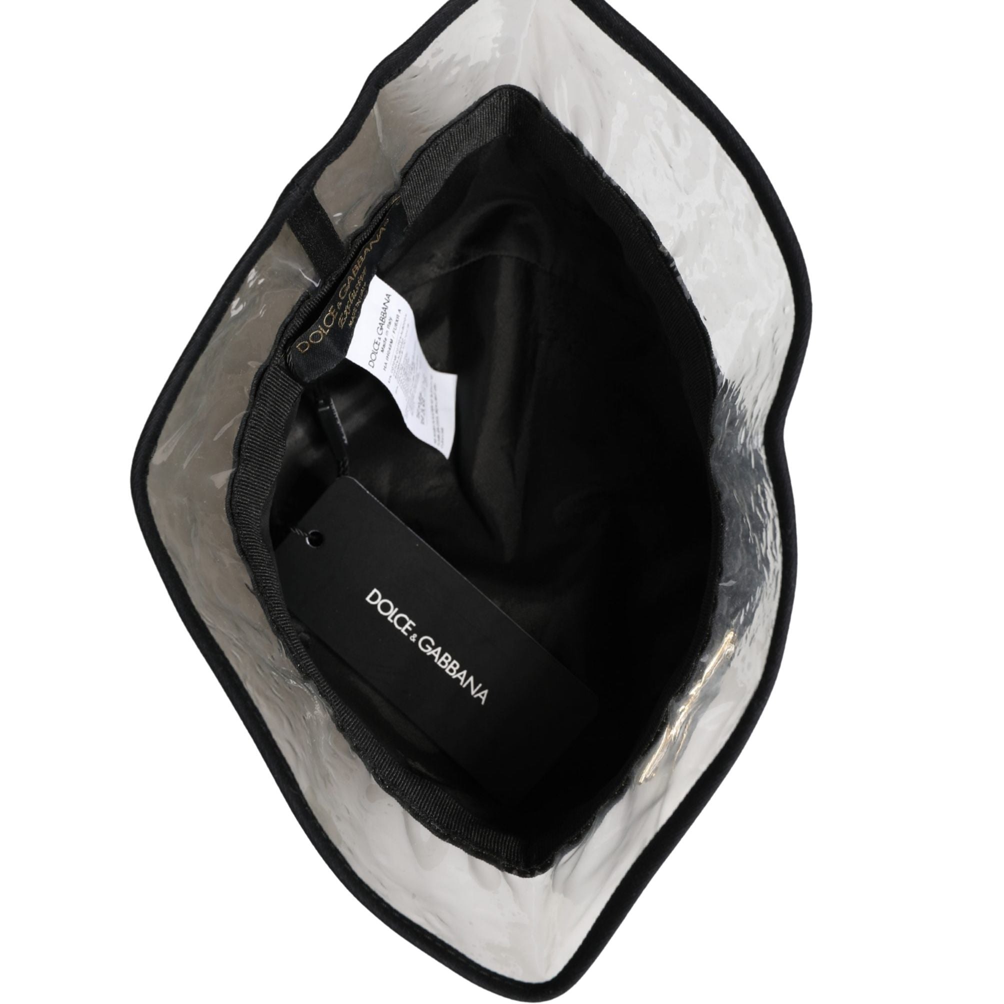 Dolce & Gabbana Black Cotton Plastic Fisherman Bucket Capello Hat