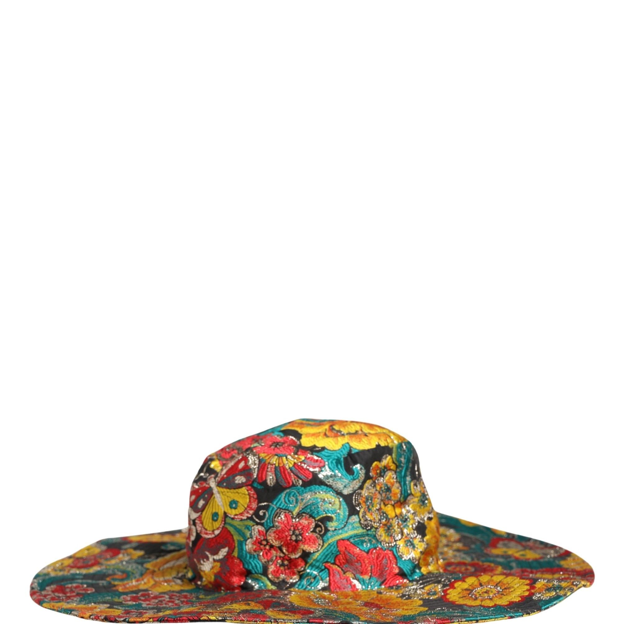 Dolce & Gabbana Men Multicolor Brocade Wide Brim Fisherman Capello Hat