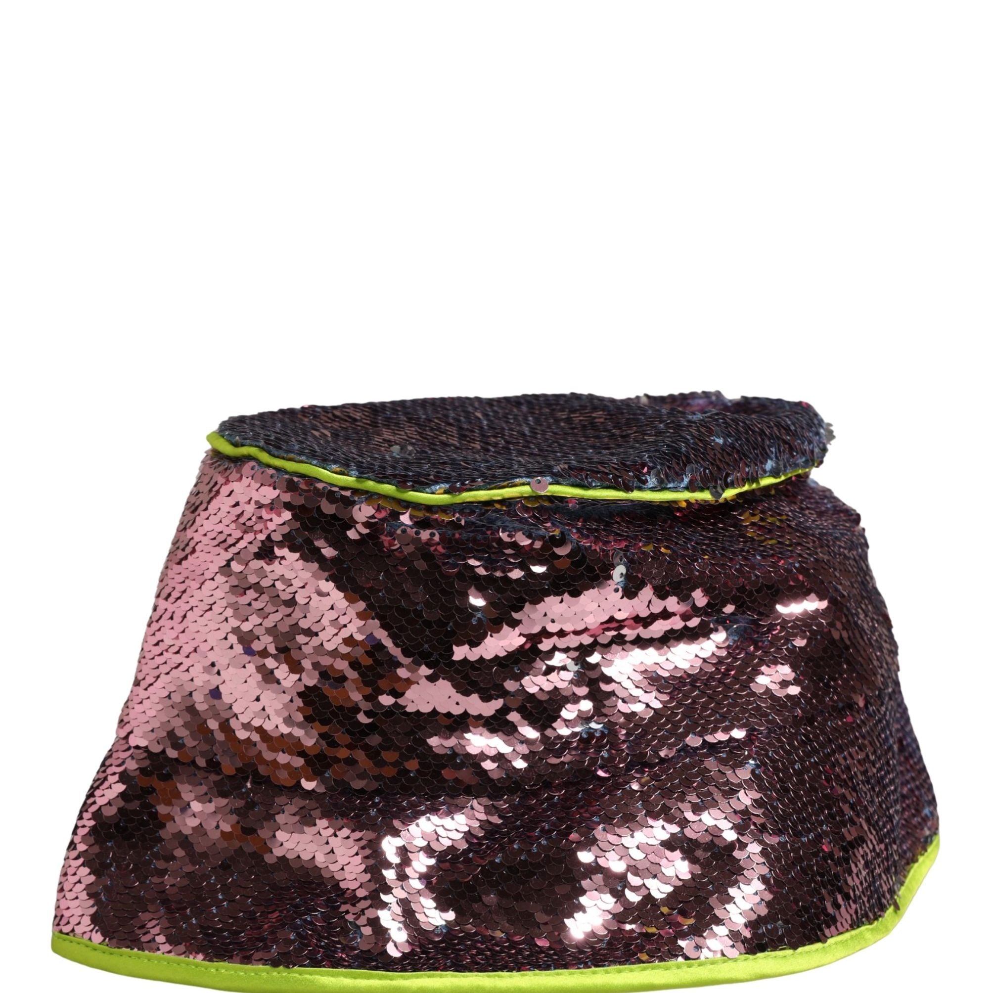 Dolce & Gabbana Men Purple Sequined Bucket Fisherman Capello Hat