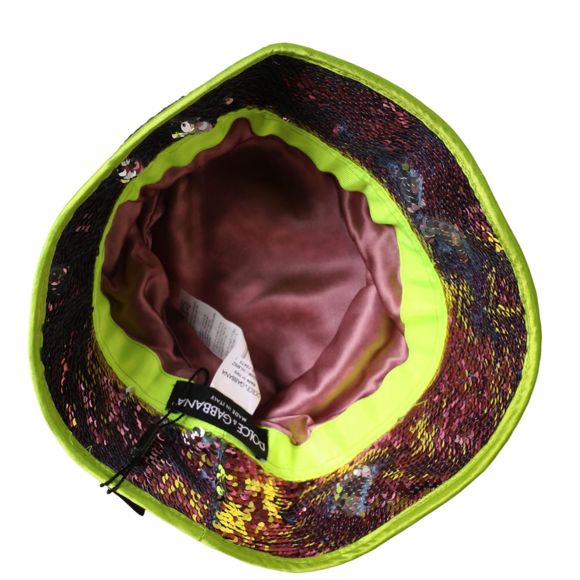 Dolce & Gabbana Men Purple Sequined Bucket Fisherman Capello Hat