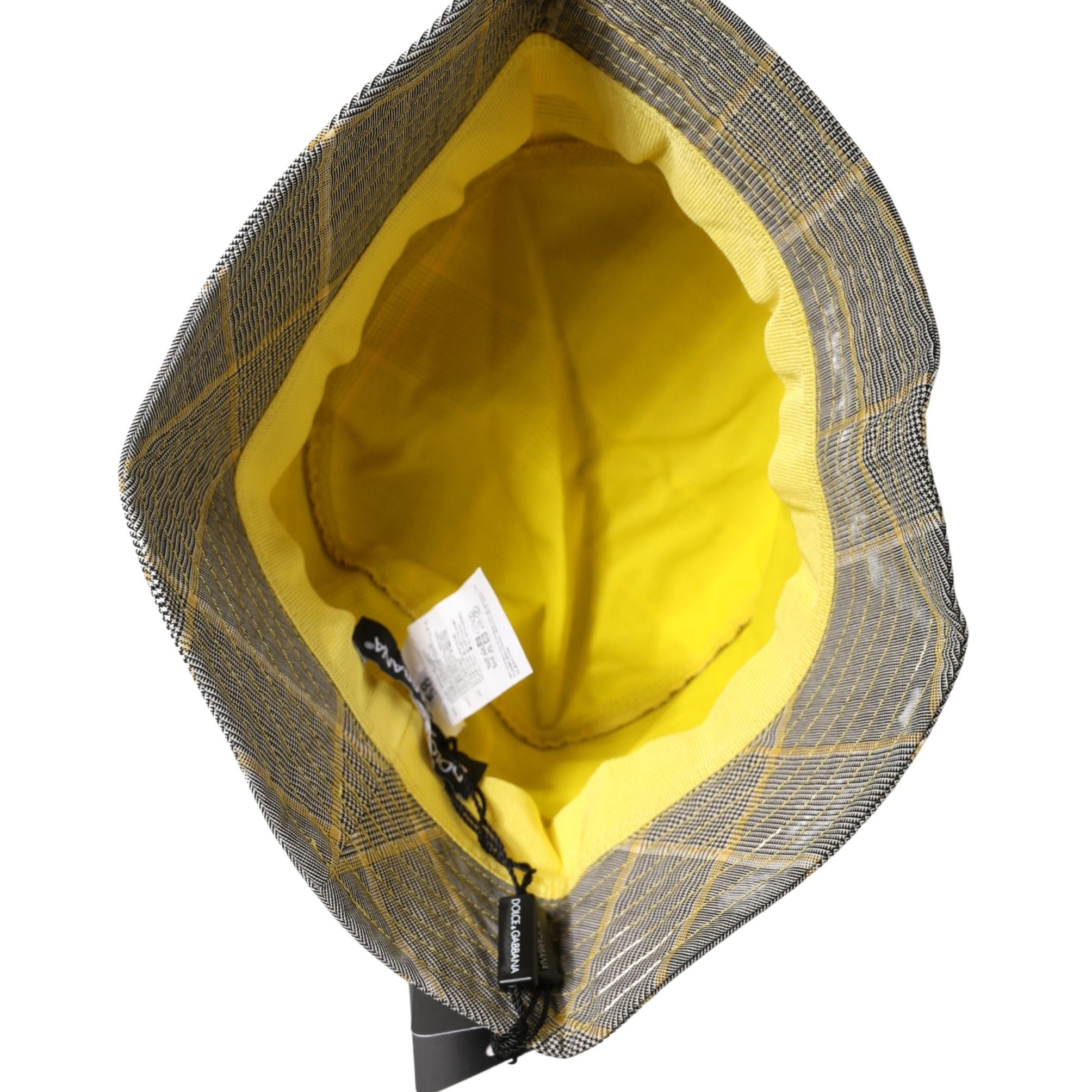 Dolce & Gabbana Men Gray Checkered Bucket Fisherman Capello Hat