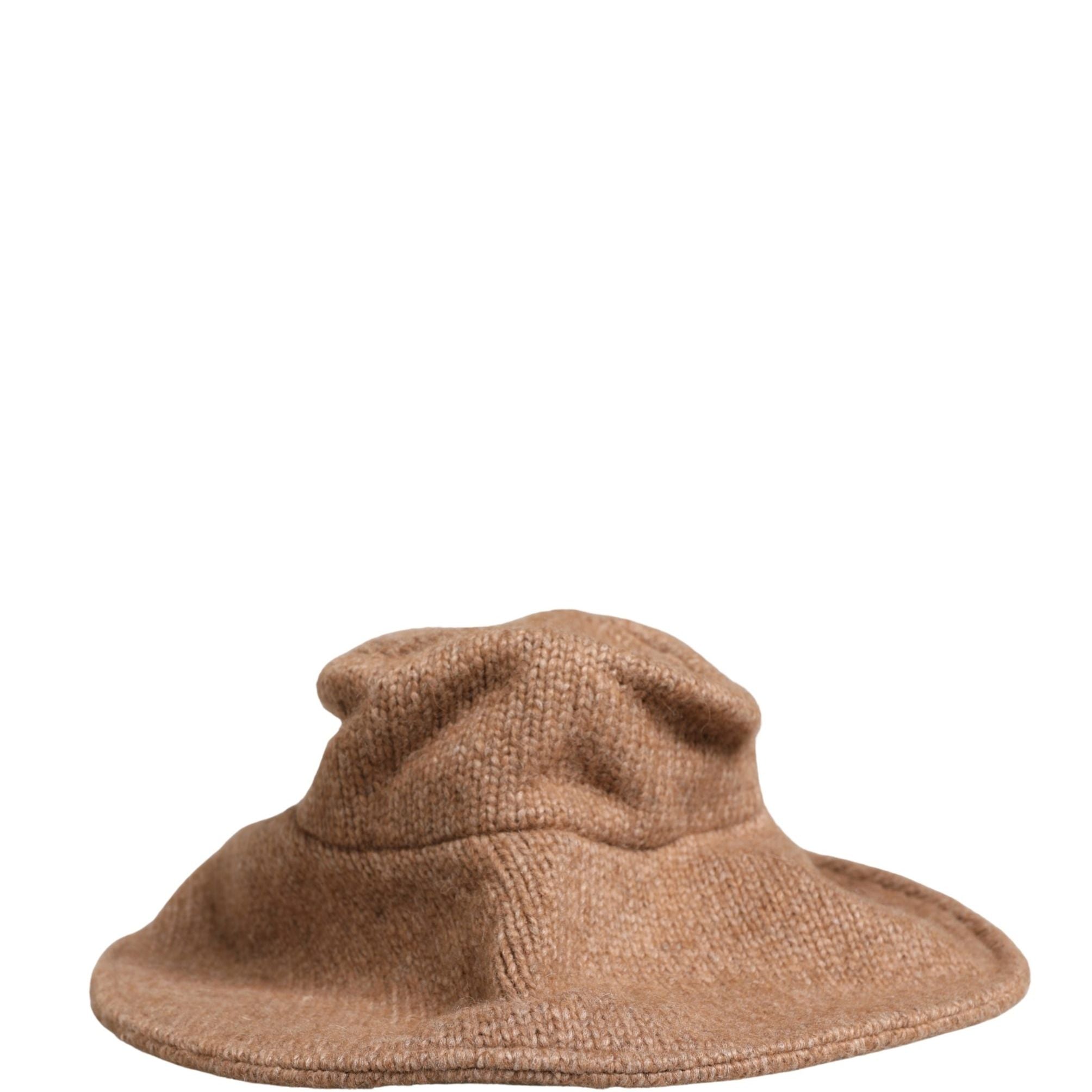 Dolce & Gabbana Brown Llama Wool Women Knitted Capello Hat