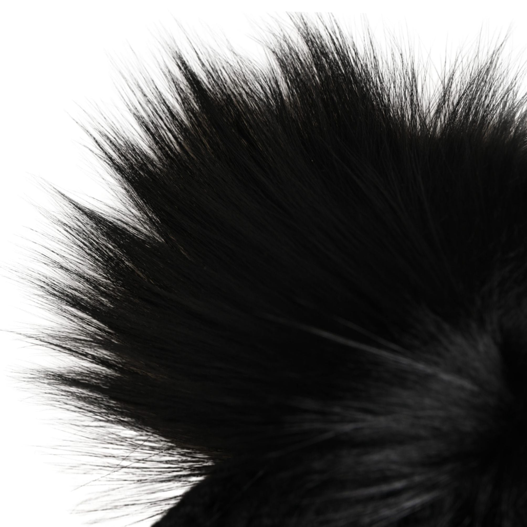 Dolce & Gabbana Black Acrylic Knitted Fur Winter Beanie