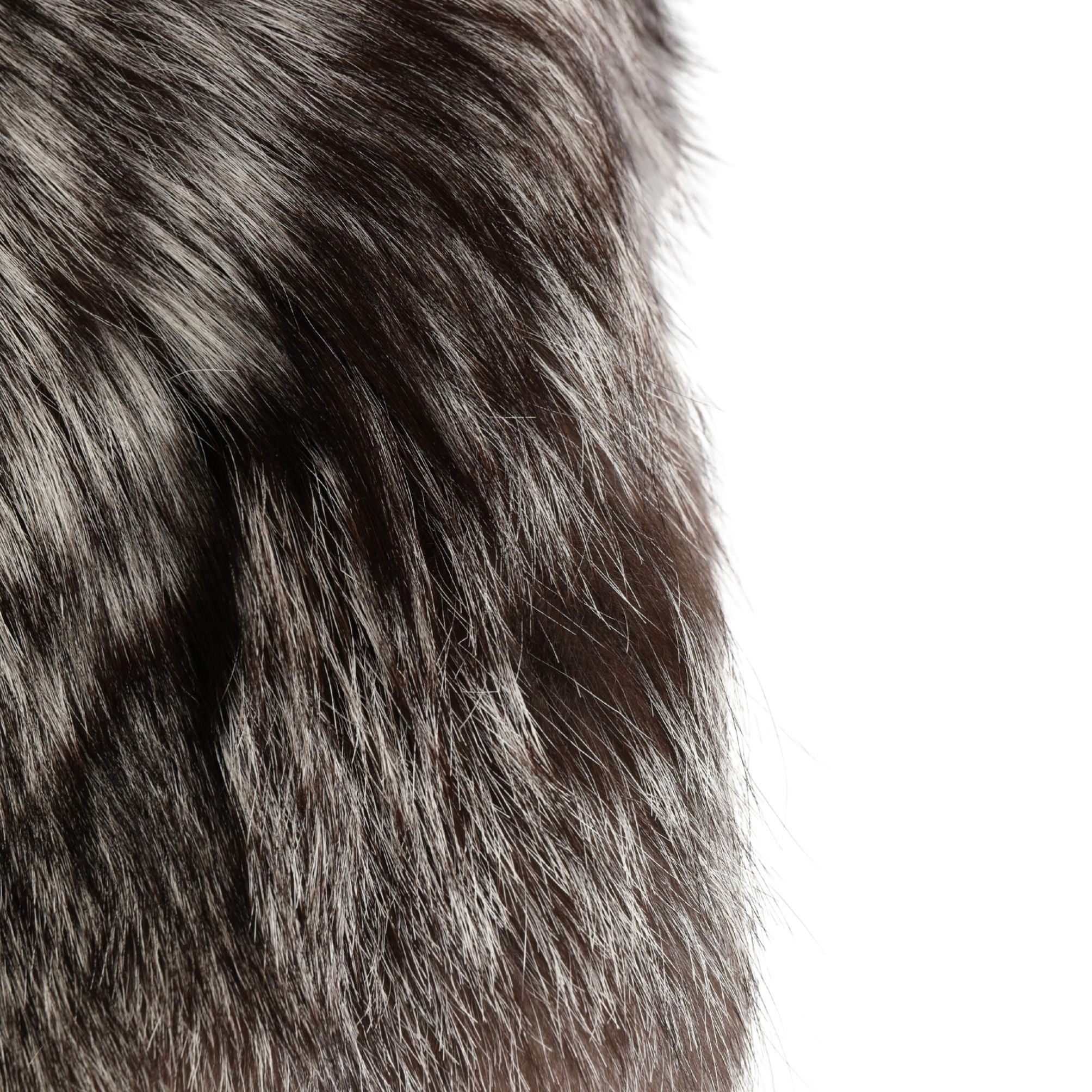 Dolce & Gabbana Brown Faux Fur Whole Head Wrap Capello Hat