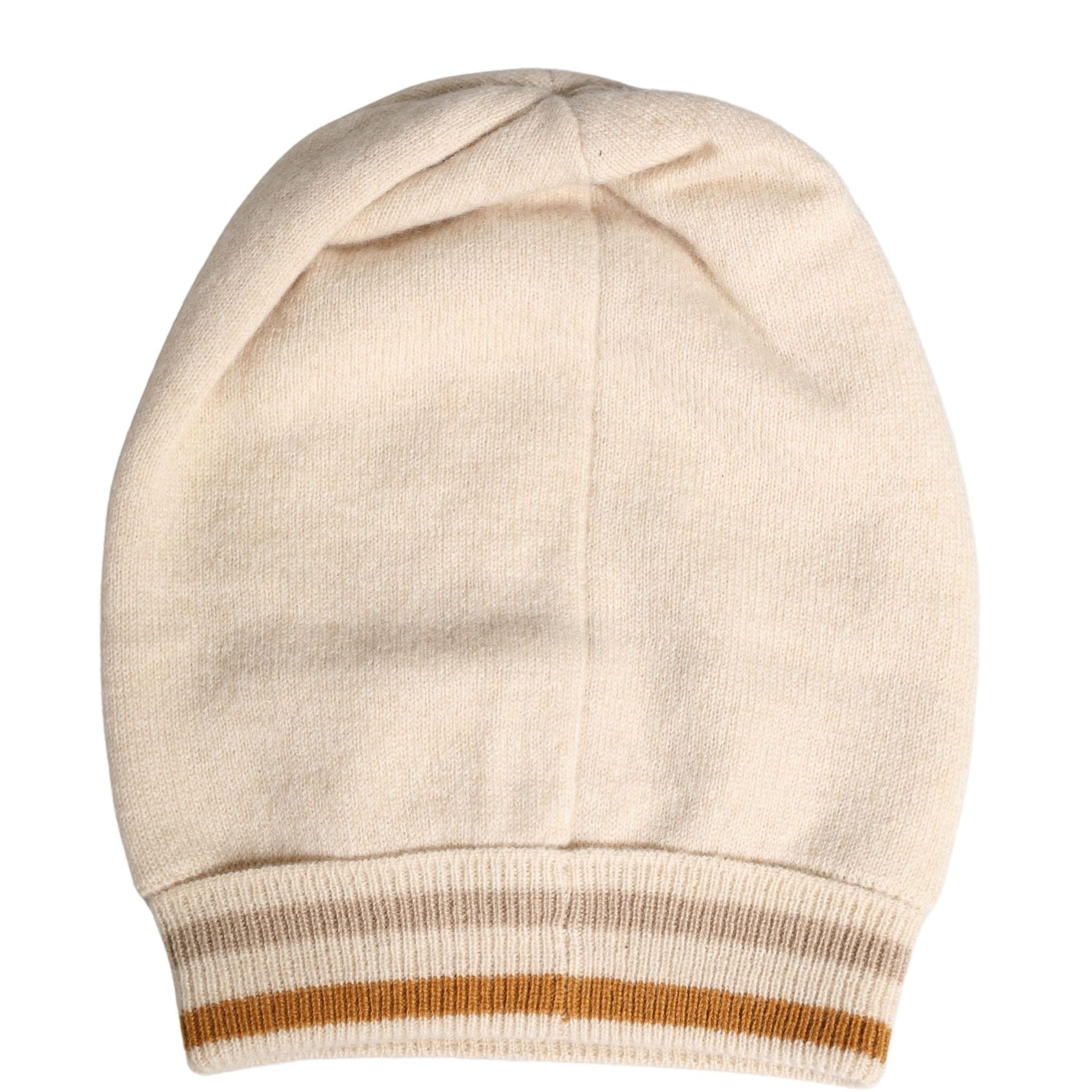 Dolce & Gabbana Beige Cashmere Knitted Women Winter Beanie Hat