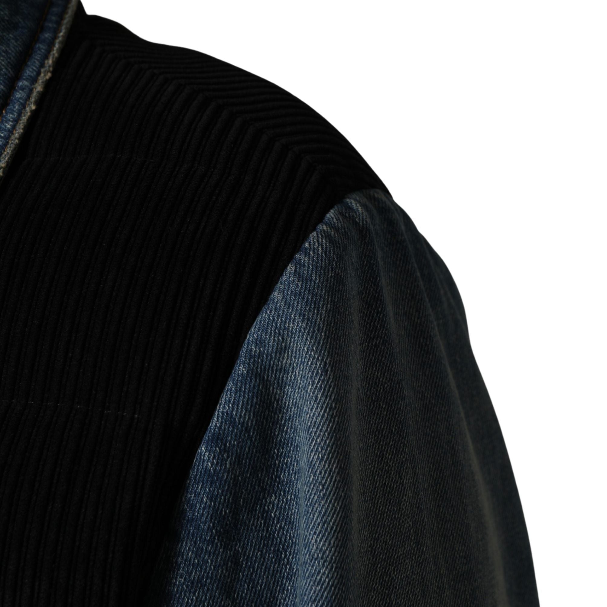 Dolce & Gabbana Black Blue Cotton Denim Blouson Men  Jacket